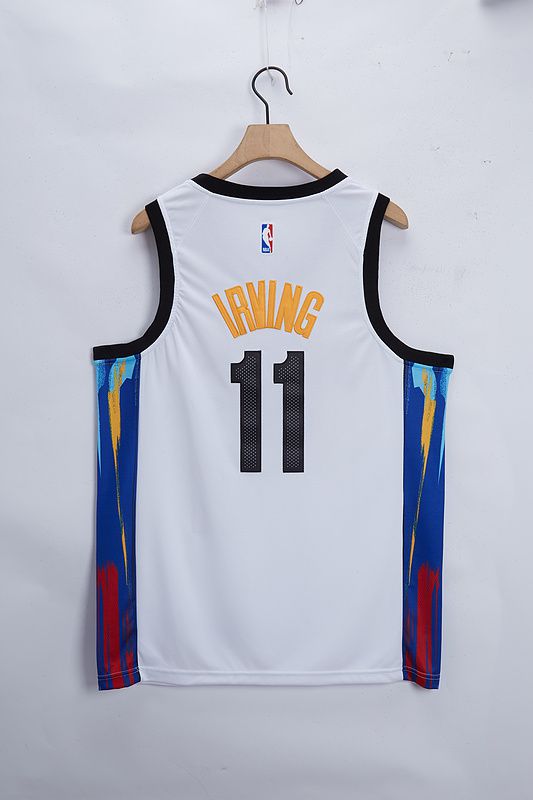 Men Brooklyn Nets #11 Irving White Game Nike 2021 NBA Jersey1->brooklyn nets->NBA Jersey